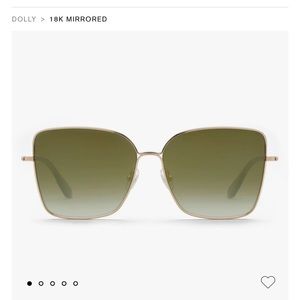KREWE Oversized Dolly Gold Sunglasses